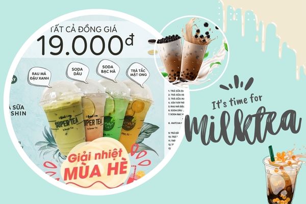 Menu các món trà sữa truyền thống 