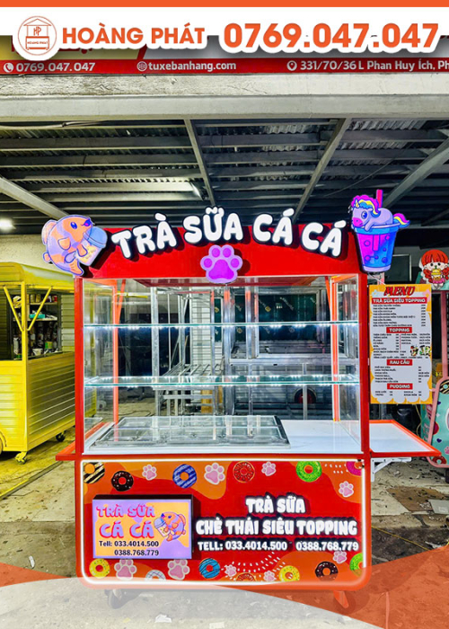 Xe trà sữa thơm ngon 1m5 x 60 x 2m XTS750
