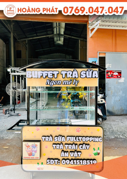 Xe trà sữa 1m2 x 60 x 2m XTS1090