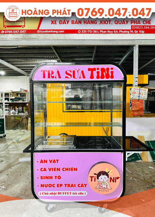 Xe trà sữa 1m2 x 60 x 2m XTS613