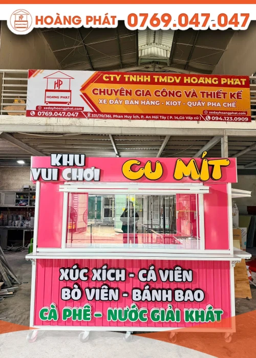 Kiot bán hàng 2m4 x 1m6 x 2m K1398