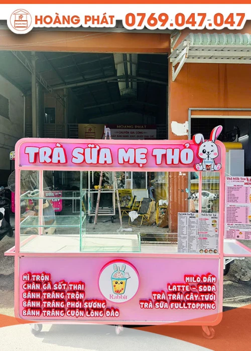 Xe trà sữa đáng yêu 2m x 60 x 2m XTS903