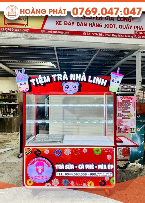 Xe bán các loại trà 1m5 x 60 x 2m XBH818