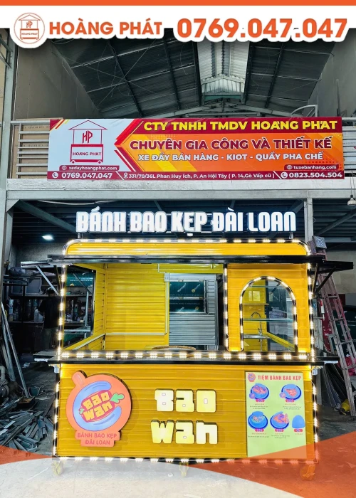 Kiot bán hàng bánh bao kẹp 2m3 x 1m7 x 2m K1223