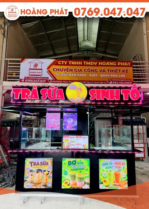 Kiot trà sữa 2m8 x 1m8 x 2m K1347