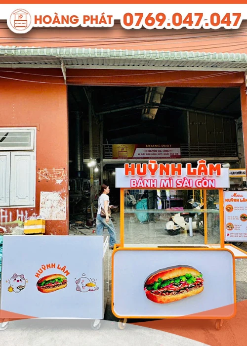 Xe bánh mì Sài Gòn 1m2 x 60 x 2m XBM1020