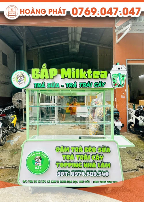 Xe trà sữa nhà làm 1m5 x 60 x 2m XTS760
