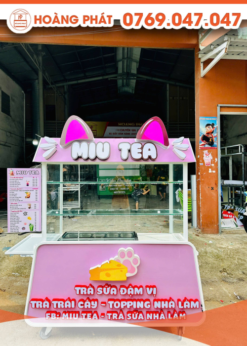Xe trà sữa đậm vị, trà trái cây 1m5 x 60 x 2m XBH1055