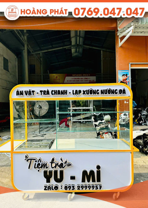 Xe ăn vặt đủ thứ 2m x 60 x 2m XBH1018