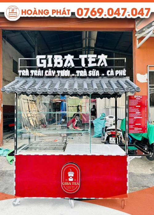 Xe bán trà trái cây 1m8 x 60 x 2m XTS928
