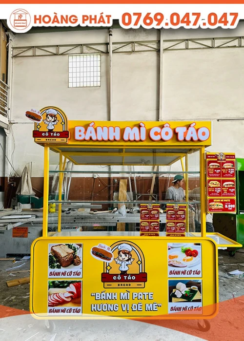Xe bánh mì thơm ngon 1m6 x 60 x 2m XBM664