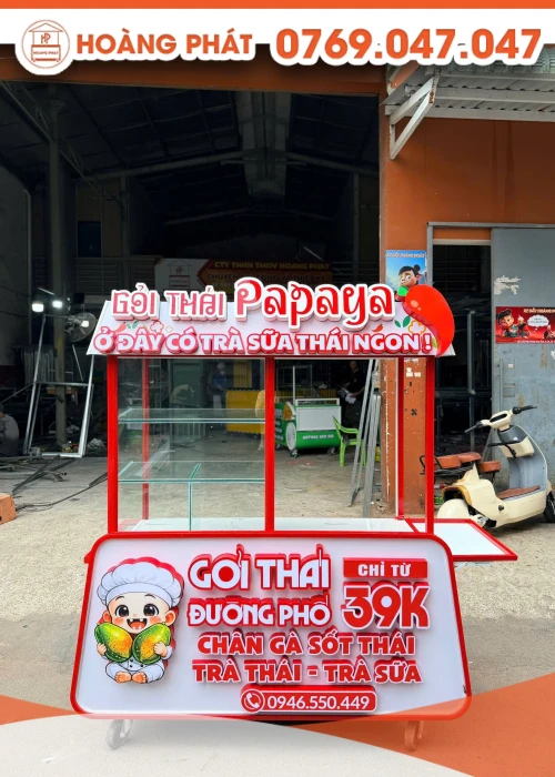 Xe bán hàng gói thái 1m4 x 60 x 2m XBH1278