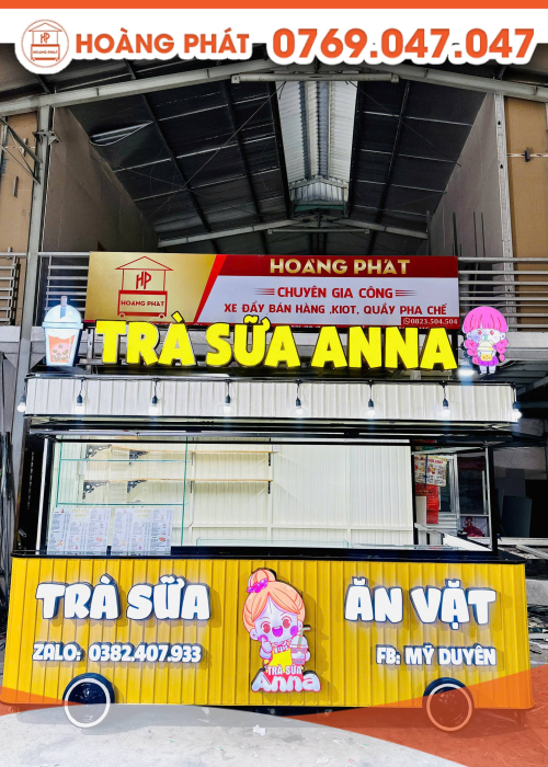 Kiot trà sữa 3m5 x 2m x 2m K953