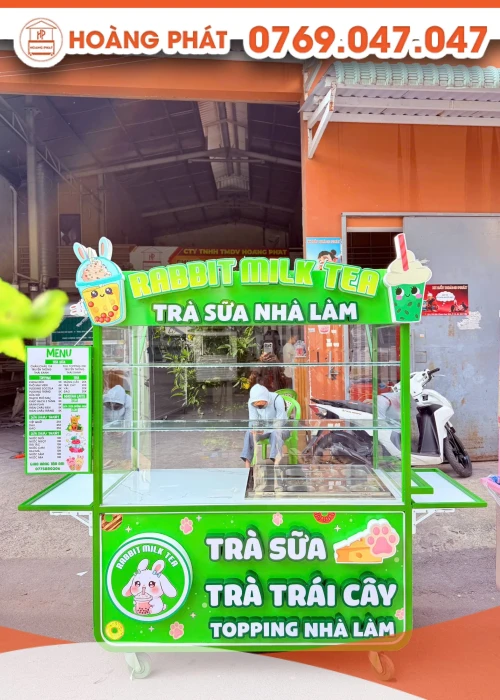 Xe trà sữa nhà làm 1m5 x 60 x 2m XTS1225