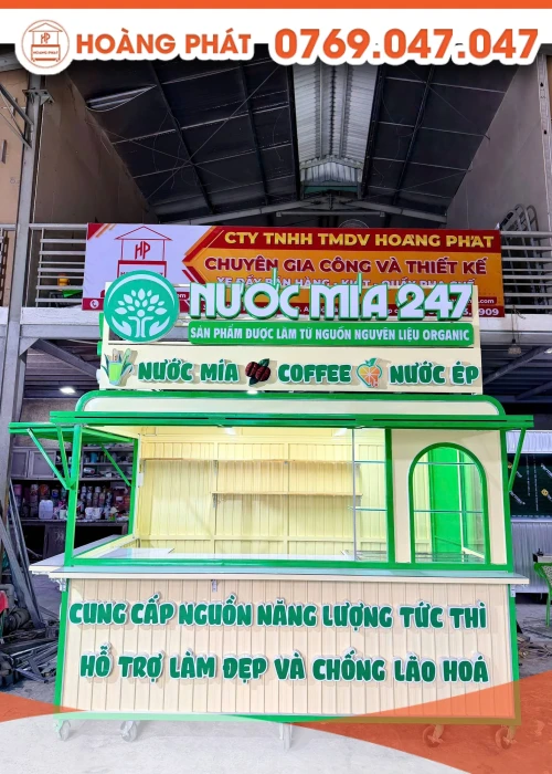 Kiot bán nước 2m8 x 1m7 x 2m K1344