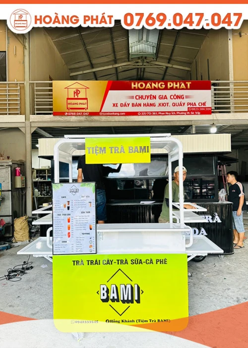 Xe trà màu xanh neon 1m2 x 60 x 2m XBH625