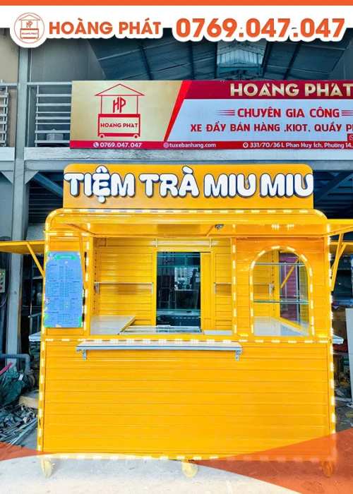 Kiot bán trà ngon 2m3 x 1m7 x 2m K730