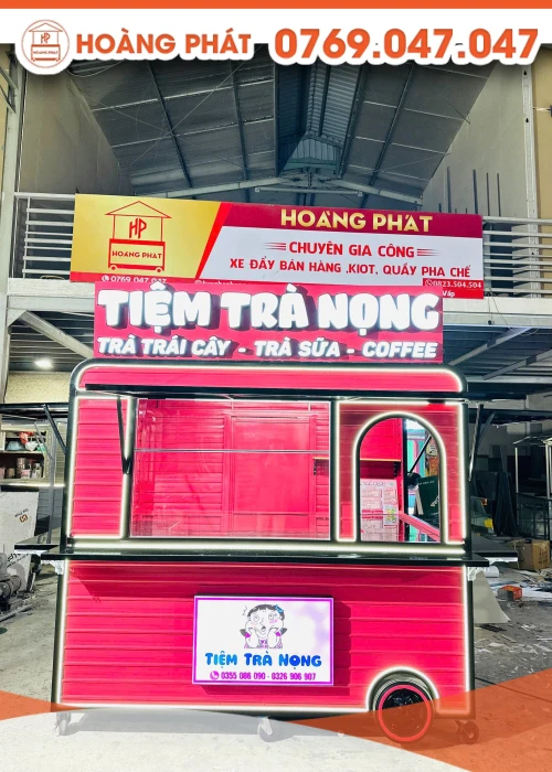 Kiot bán trà sữa 2m3 x 1m7 x 2m K980