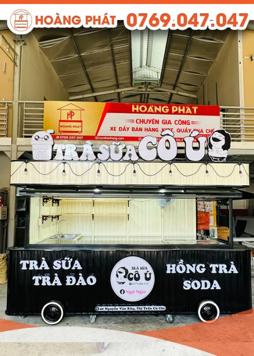 Kiot trà sữa 3m5 x 2m x 2m K626