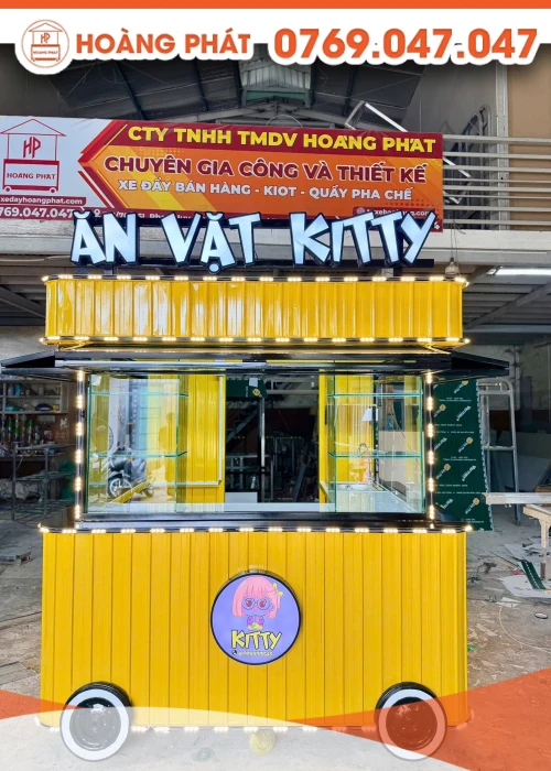 Kiot bán hàng ăn vặt 2m x 1m5 x 2m XBH1279