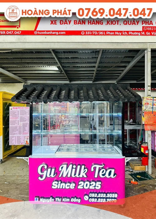 Xe trà sữa 1m5 x 60 x 2m XTS925