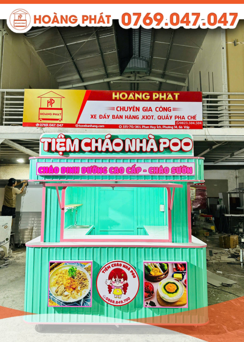 Kiot bán cháo 2m2 x 1m8 x 2m K978