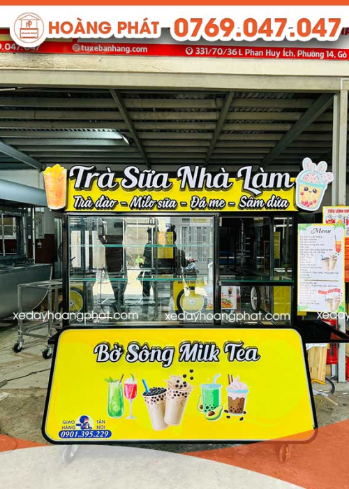 Xe Trà Sữa Nhà Làm 1m-1m8 x 60 x 2m XTS173