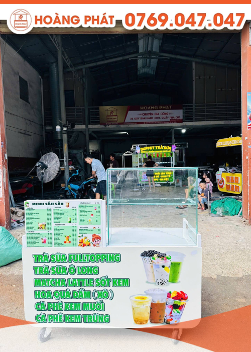 Xe trà sữa 1m2 x 60 x 2m XTS1019