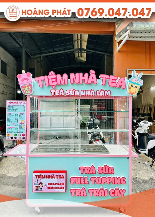 Xe trà sữa nhà làm 1m5 x 60 x 2m XTS887