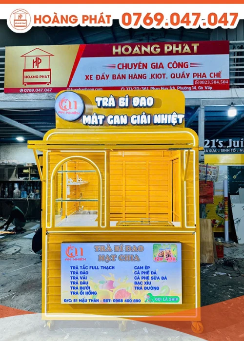 Kiot bán trà bí đao giải nhiệt 1m8 x 60 x 2m K766