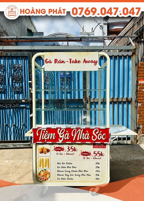 Xe gà rán thơm ngon 1m x 60 x 2m XBH630