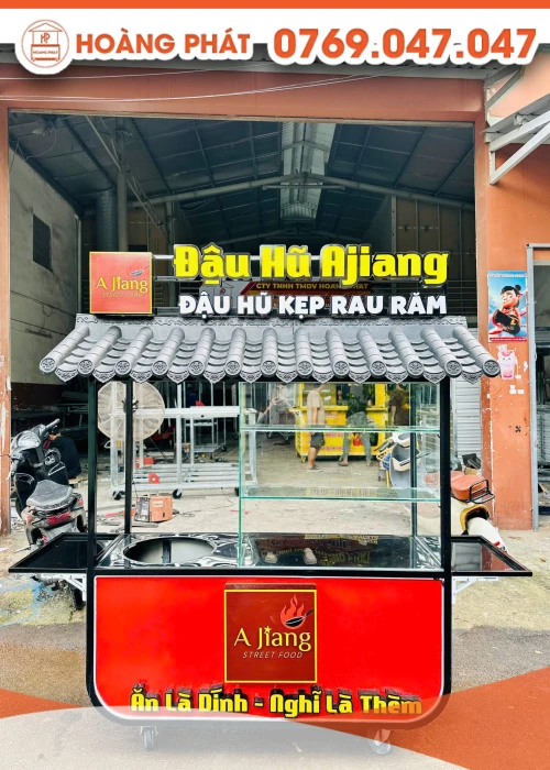 Xe bán hàng ăn đường phố 1m6 x 60 x 2m XBH1107