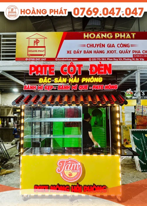 Xe bánh mì Hải Phòng 1m6 x 60 x 2m XBM767