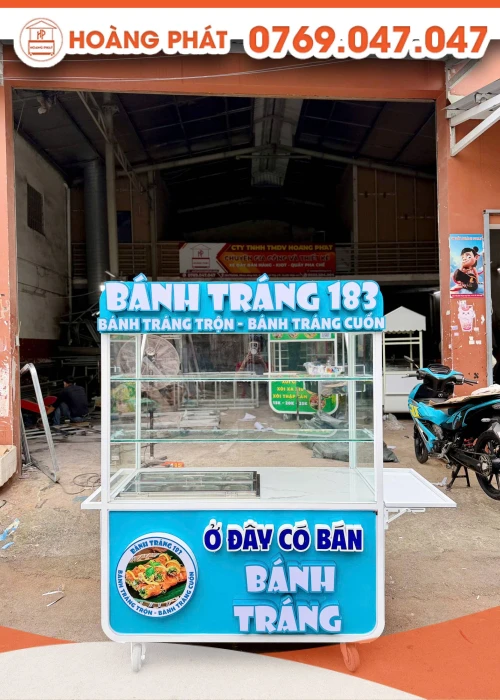 Xe bán hàng bánh tráng 1m4 x 60 x 2m XBH1170