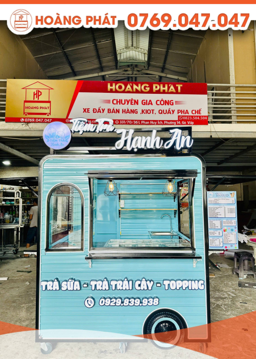 Kiot trà sữa 1m8 x 1m8 x 2m K970