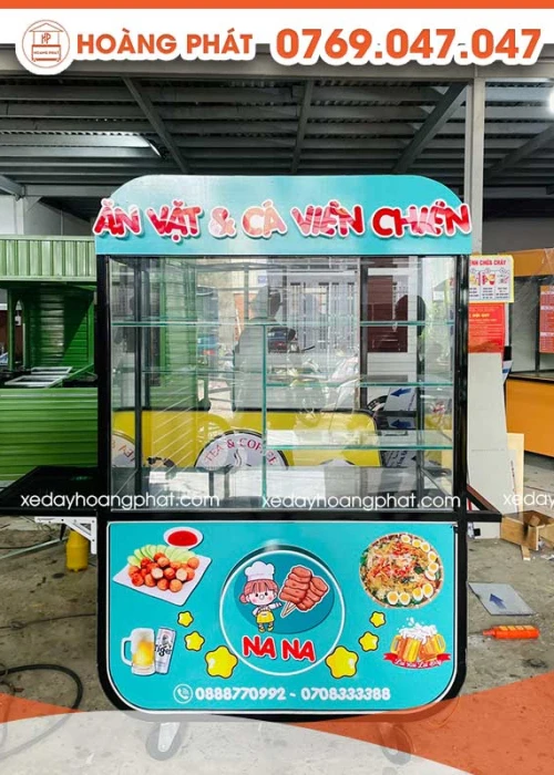 Xe Ăn Vặt, Cá Viên Chiên 1m2 x 60 x 2m XBH229