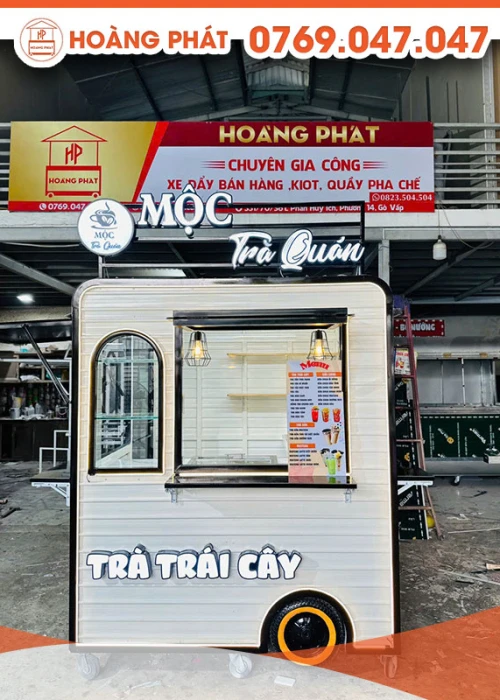 Kiot bán trà trái cây 1m7 x 1m6 x 2m K901