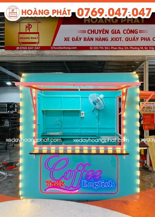 Kiot Cafe Xanh Mint 1m8 x 1m6 x 2m K200