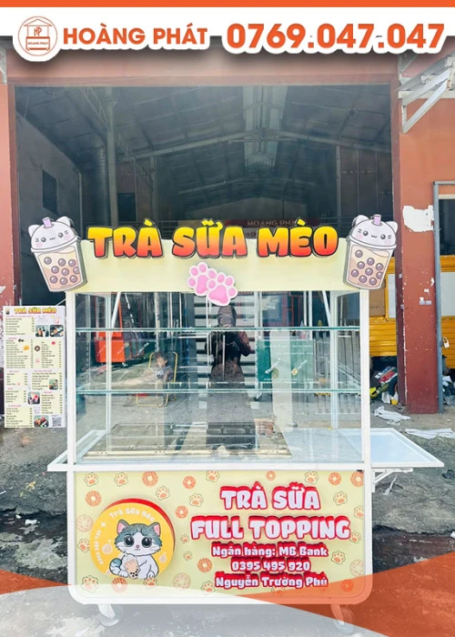 Xe trà sữa 1m5 x 60 x 2m XTS800