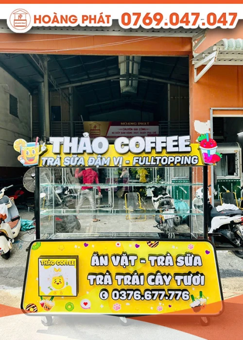 Xe trà sữa 1m8 x 60 x 2m XTS883
