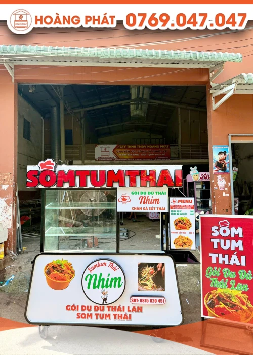 Xe gỏi đu đủ tôm yum 1m5 x 60 x 2m XBH1140
