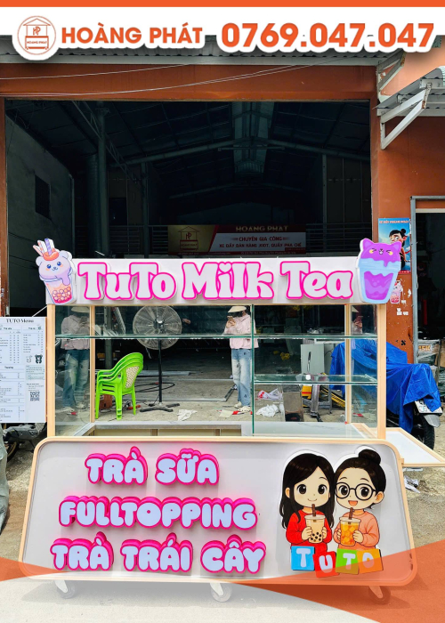 Xe trà sữa 1m8 x 60 x 2m XTS977