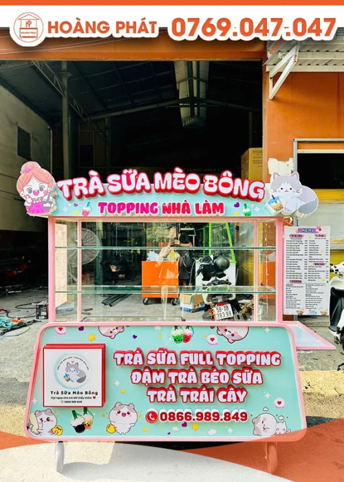 Xe trà sữa 1m8 x 60 x 2m XTS881