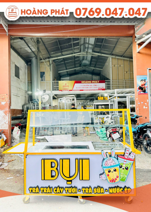 Xe trà sữa 1m6 x 60 x 2m XTS1012