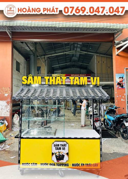 Xe bán nước sâm 1m8 x 60 x 2m XBH1011