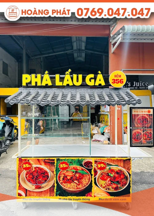 Xe phá lấu gà 1m8 x 60 x 2m XBH860