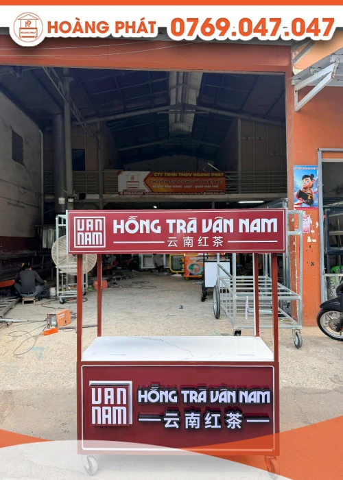 Tủ xe bán hồng trà 1m4 x 60 x 2m XBH1289