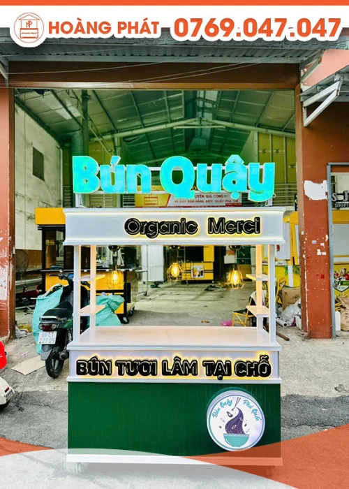 Xe bán bún quậy 1m5 x 60 x 2m XBH861