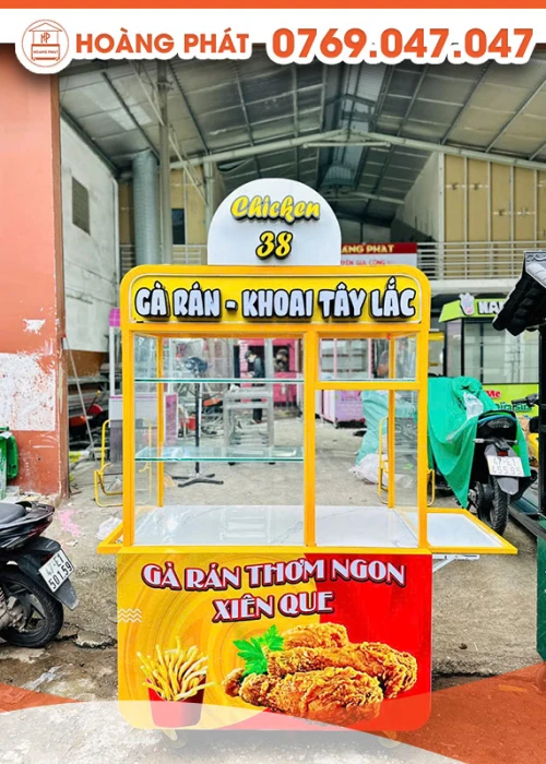 Xe gà rán khoai tây chiên 1m2 x 60 x 2m XGR726