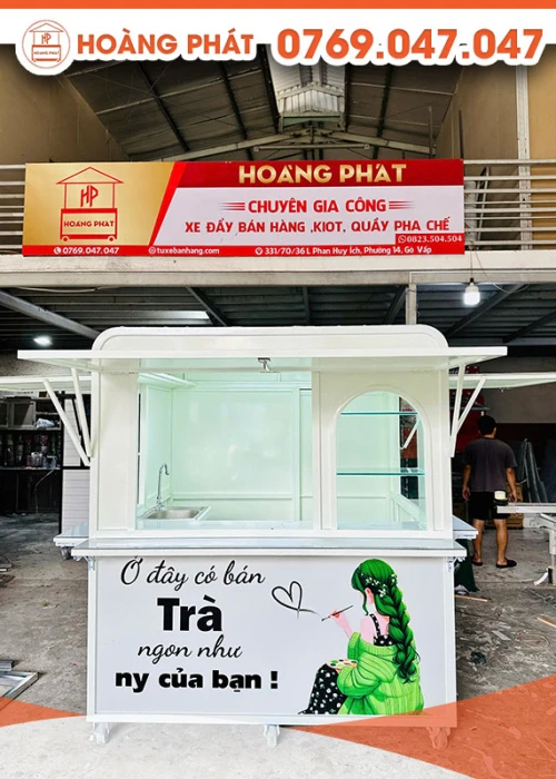 Kiot bán trà 1m8 x 1m6 x 2m K1047